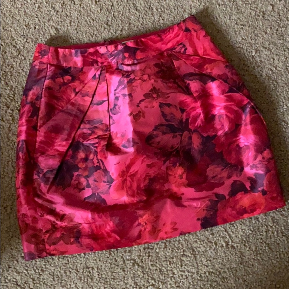 Jcrew floral skirt roses